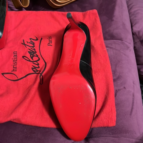 CHRISTIAN LOUBOUTIN BLACK SIMPLE PUMP ,120 mm size 9. - Picture 3 of 10